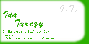 ida tarczy business card